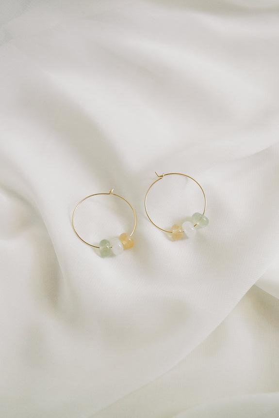 Jade Trio Hoop Earrings