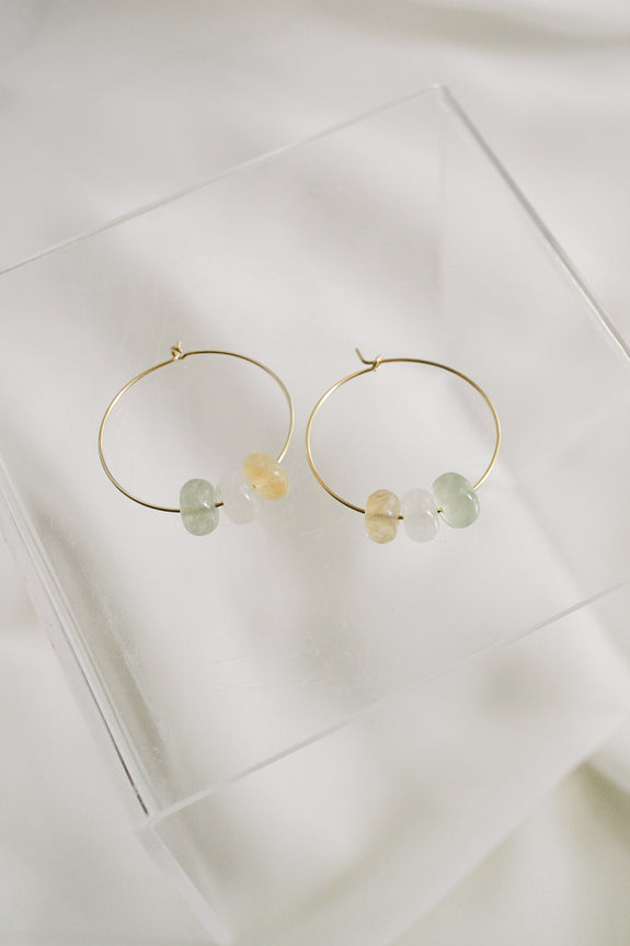 Jade Trio Hoop Earrings