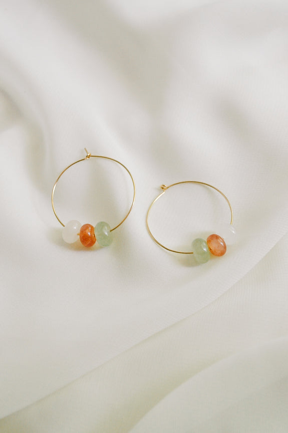 Jade Trio Hoop Earrings