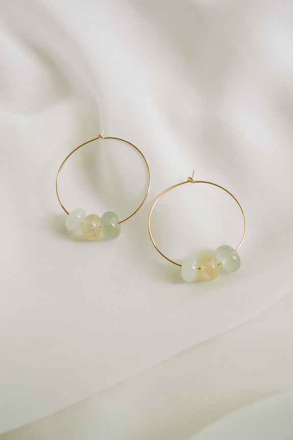 Jade Trio Hoop Earrings