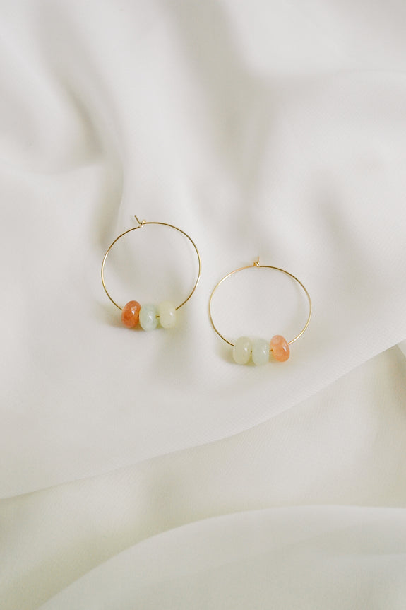 Jade Trio Hoop Earrings