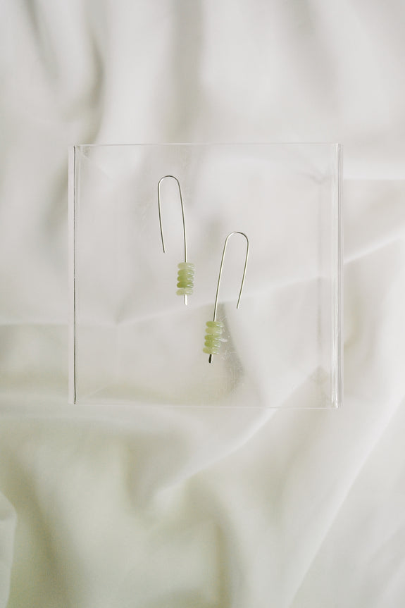 Jade Threader Earrings