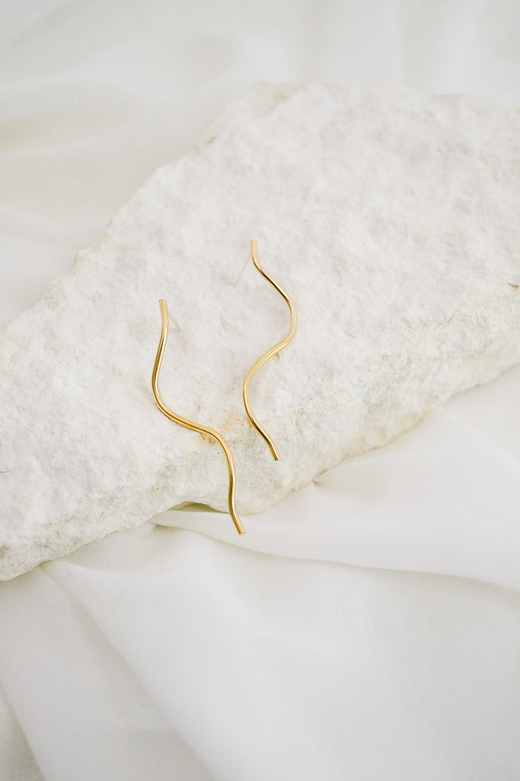 Abstract Line Earrings