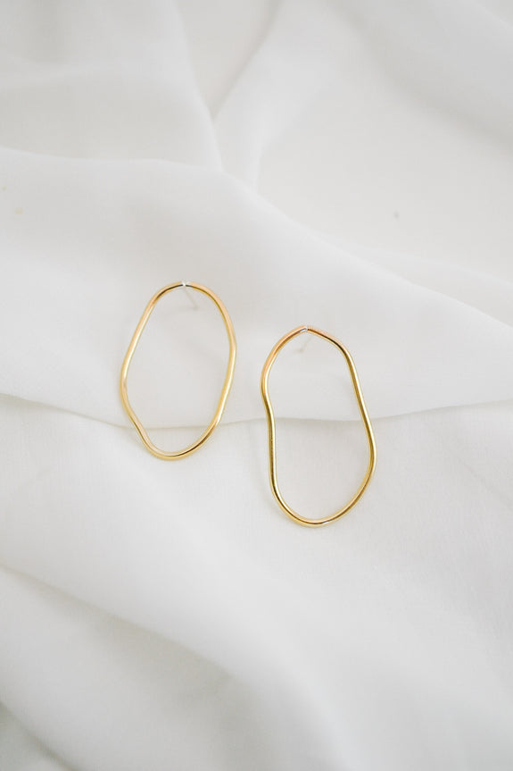 Abstract Oval Earrings