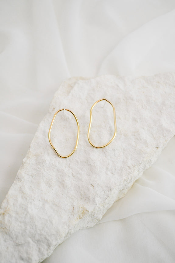 Abstract Oval Earrings
