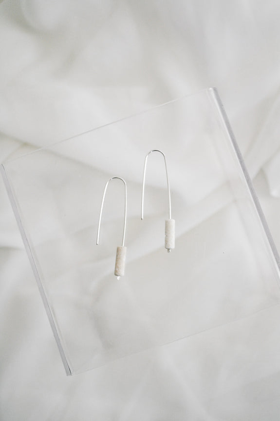 Riverstone Bead Threader Earrings