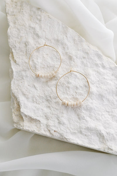 Riverstone Beaded Hoop Earrings