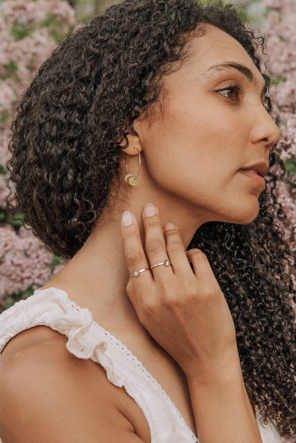 Jade Trio Hoop Earrings