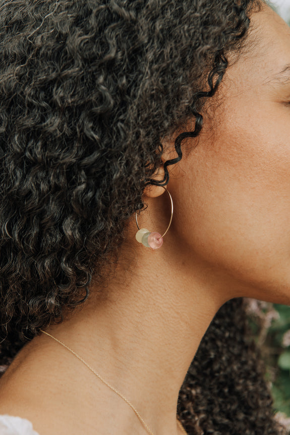 Jade Trio Hoop Earrings