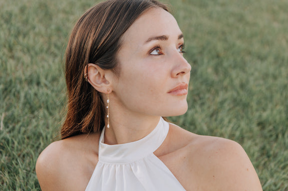 Pearl Dangle Earrings 02