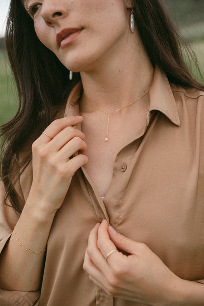 Shell Lariat Necklace