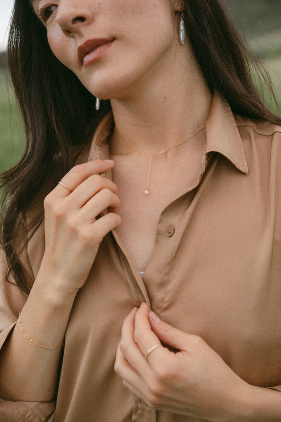 Shell Lariat Necklace