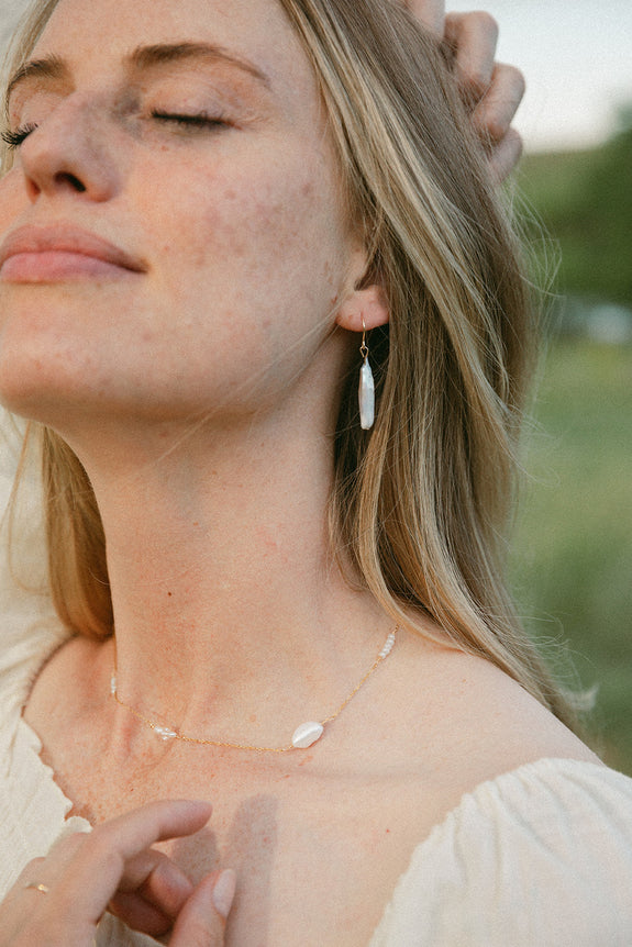 Pearl Stick Earrings