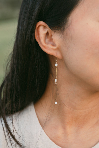 Mixed Shell Dangle Earrings