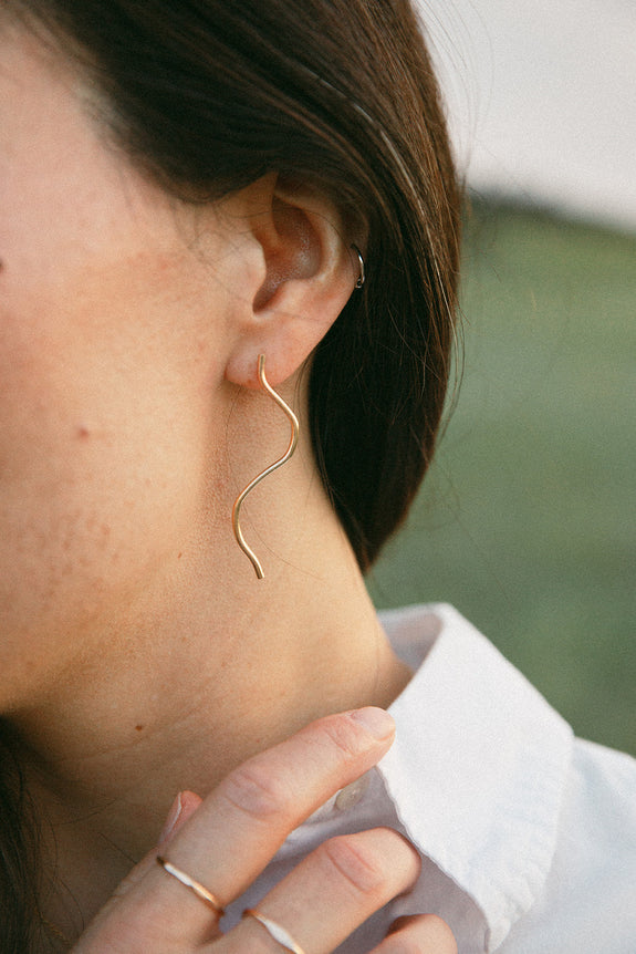 Abstract Line Earrings