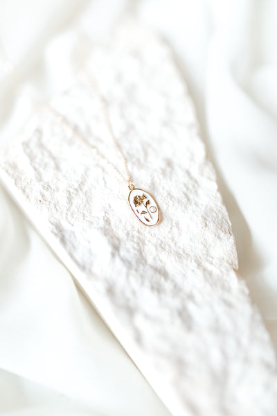 Enamel Flower Necklace