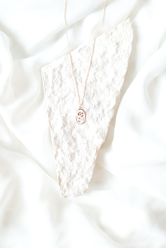 Enamel Flower Necklace