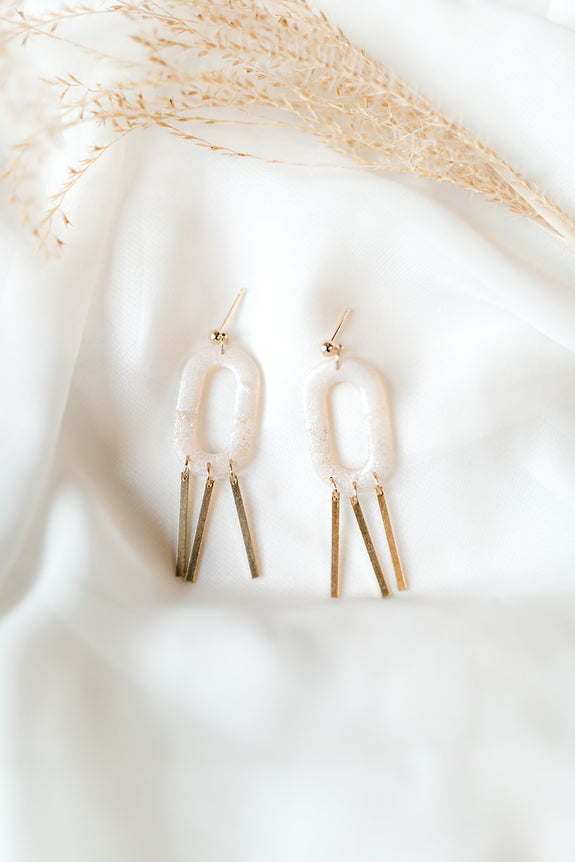 Eloise (Neutral Marble) Earrings