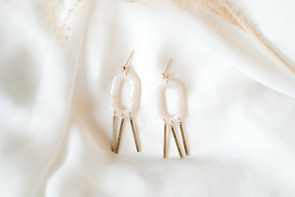 Eloise (Neutral Marble) Earrings