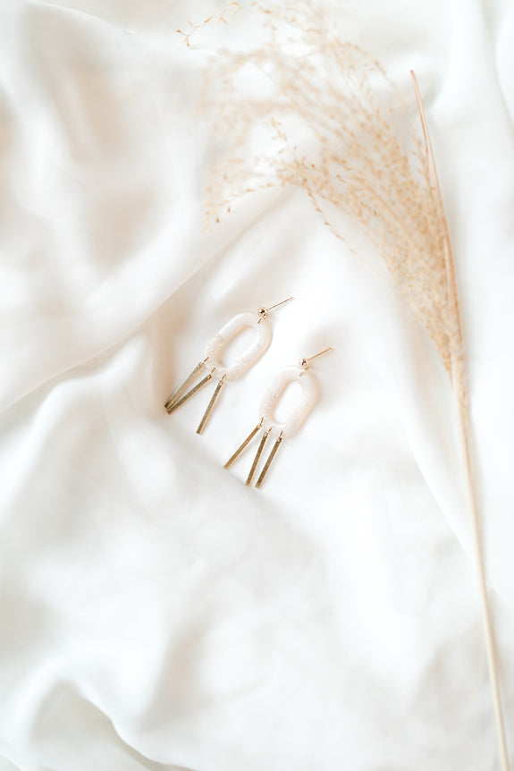 Eloise (Neutral Marble) Earrings