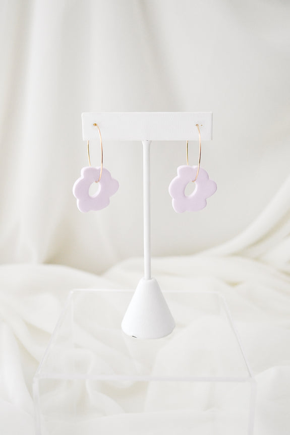 Floral Hoop Earrings