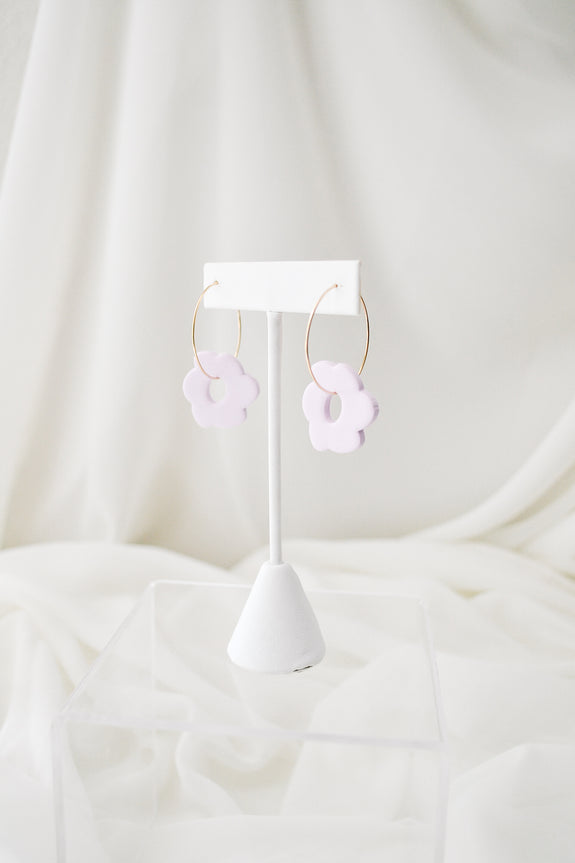 Floral Hoop Earrings