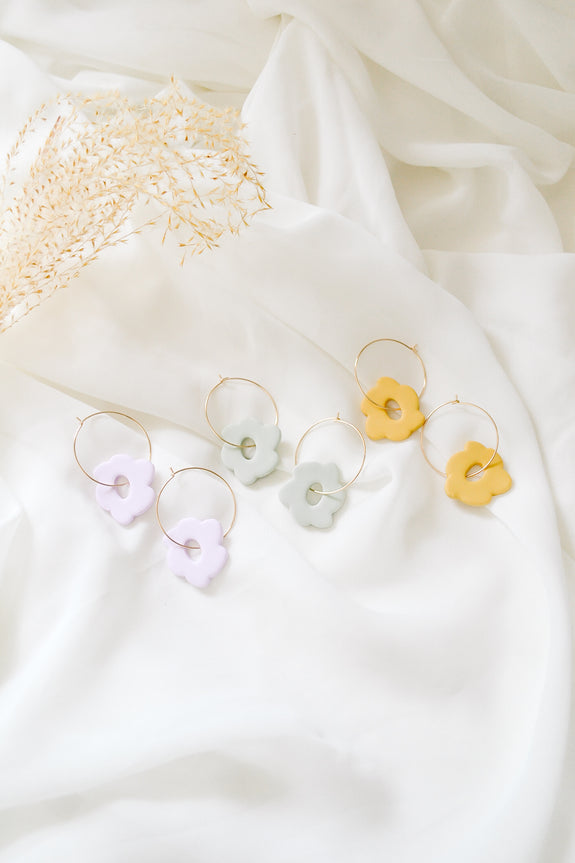 Floral Hoop Earrings