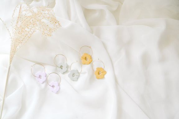 Floral Hoop Earrings
