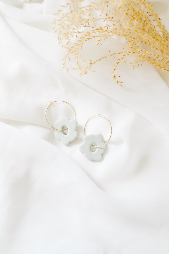 Floral Hoop Earrings