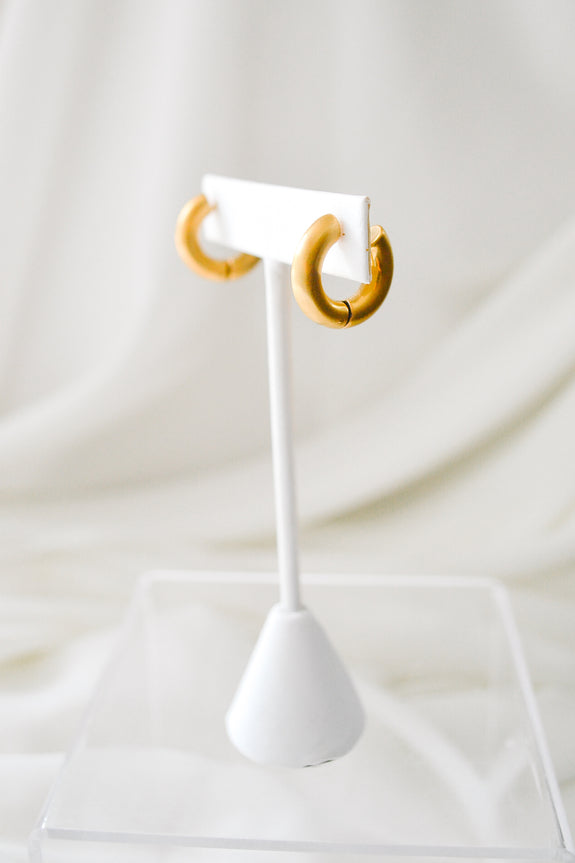 Chunky Huggie Hoop Earrings