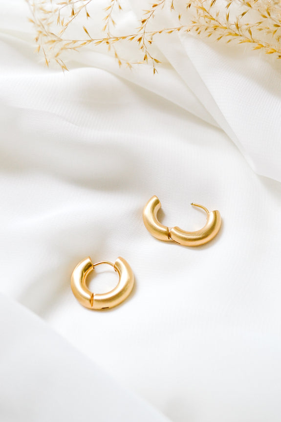 Chunky Huggie Hoop Earrings