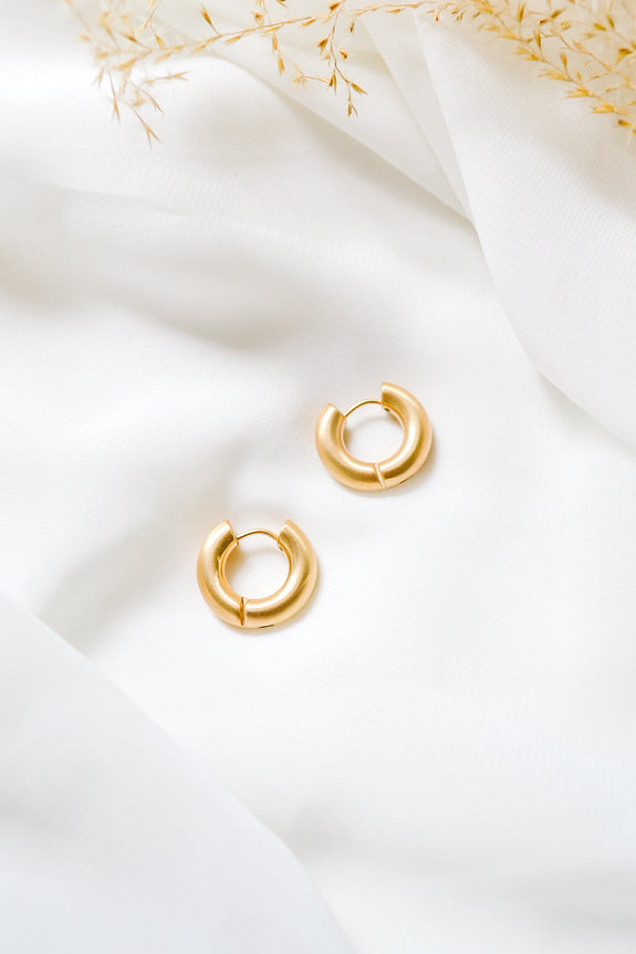 Chunky Huggie Hoop Earrings