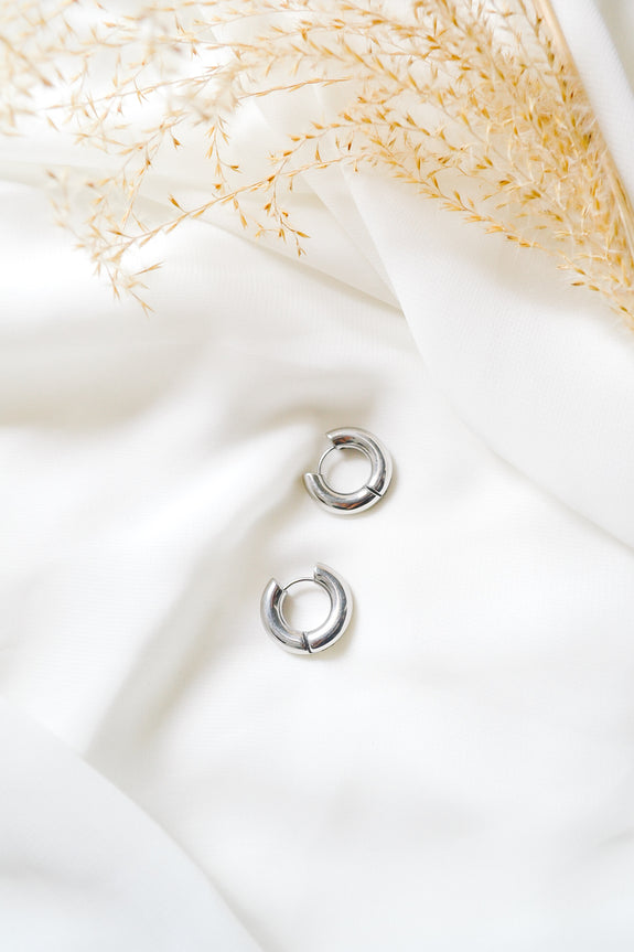 Chunky Huggie Hoop Earrings