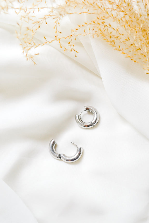 Chunky Huggie Hoop Earrings
