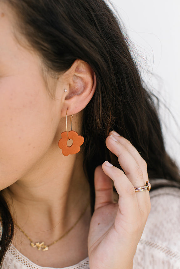 Floral Hoop Earrings