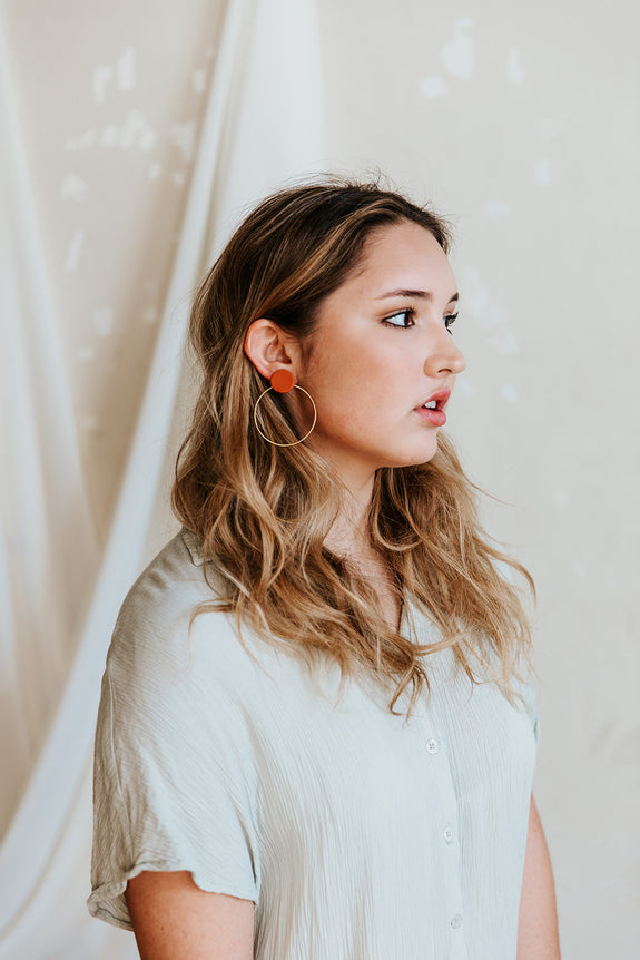 Zoe Circle Hoop Earrings