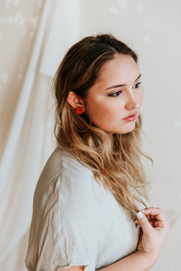 Zoe Circle Hoop Earrings