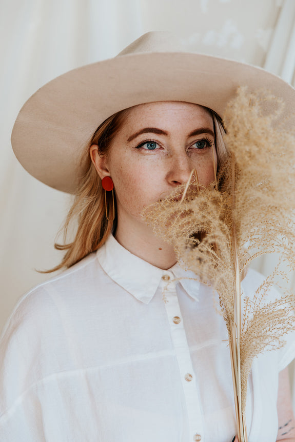 Zoe Oval Hoop Earrings