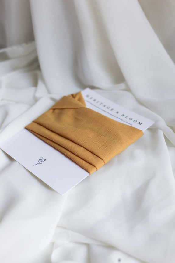 Mustard Yellow Linen Headwrap