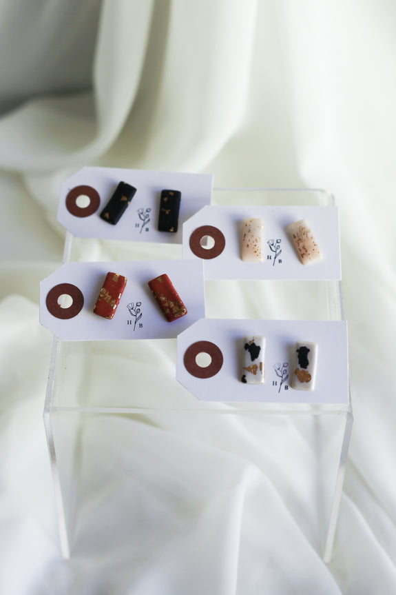 Bar Clay Studs - Choose Your Style!