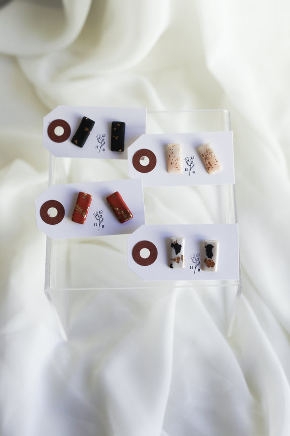 Bar Clay Studs - Choose Your Style!