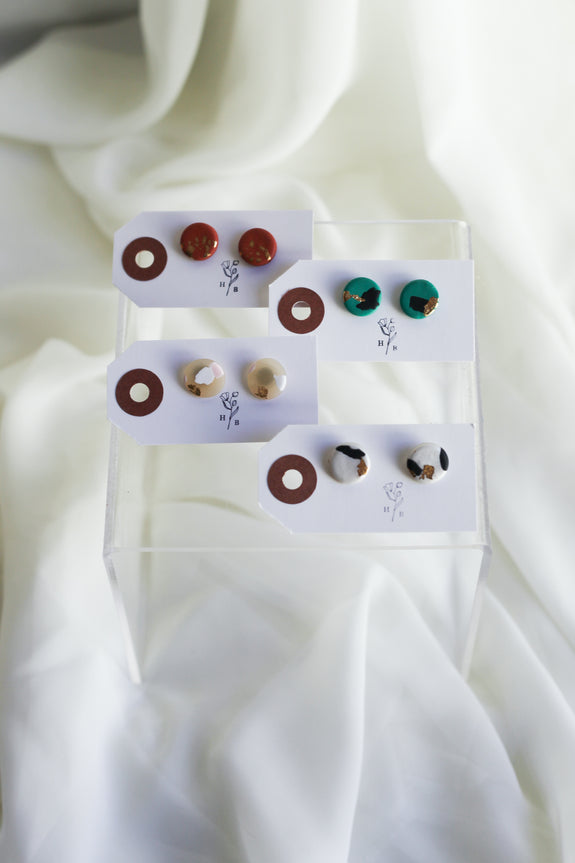 Circle Clay Studs - Choose Your Style!