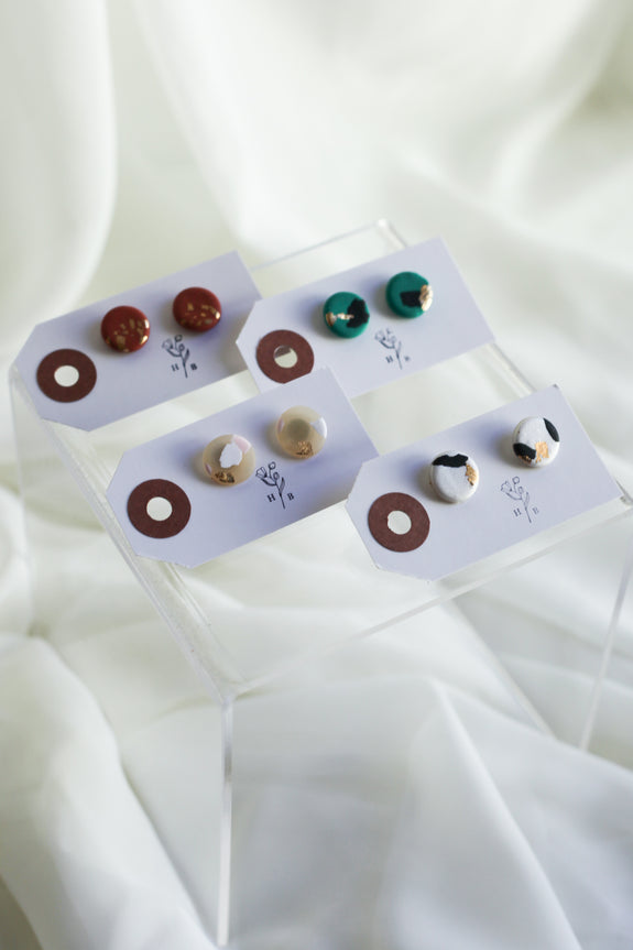 Circle Clay Studs - Choose Your Style!
