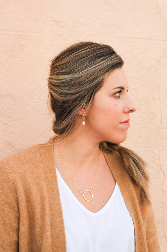 Eliza Oval Freshwater Pearl Earrings