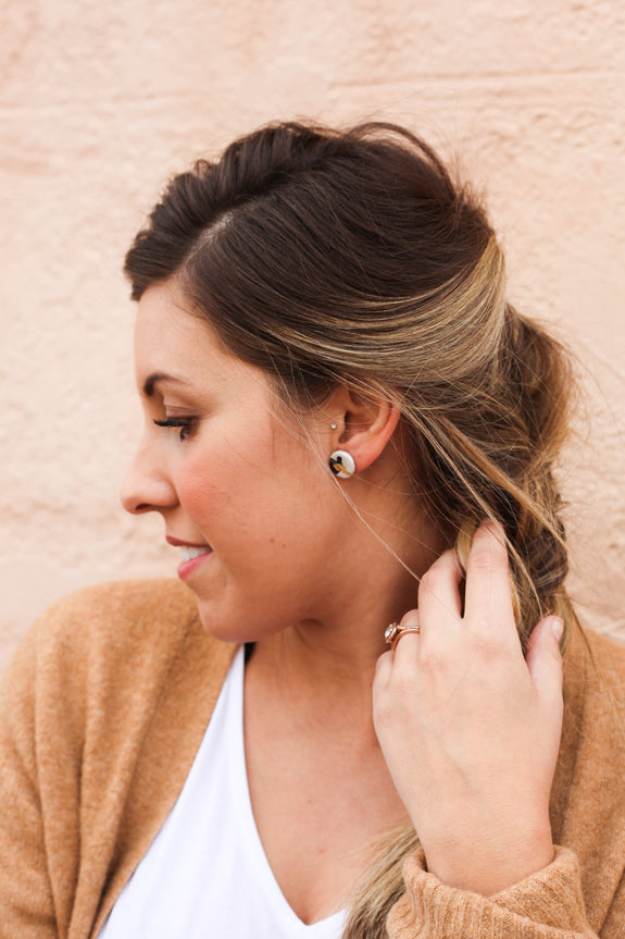 Circle Clay Studs - Choose Your Style!