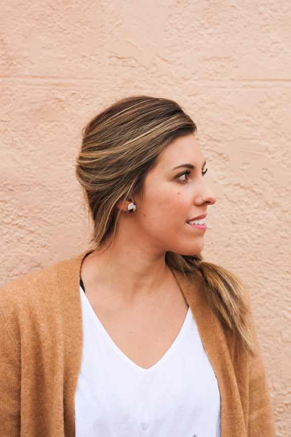 Circle Clay Studs - Choose Your Style!