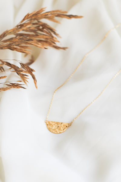 Hammered Pendant Necklace