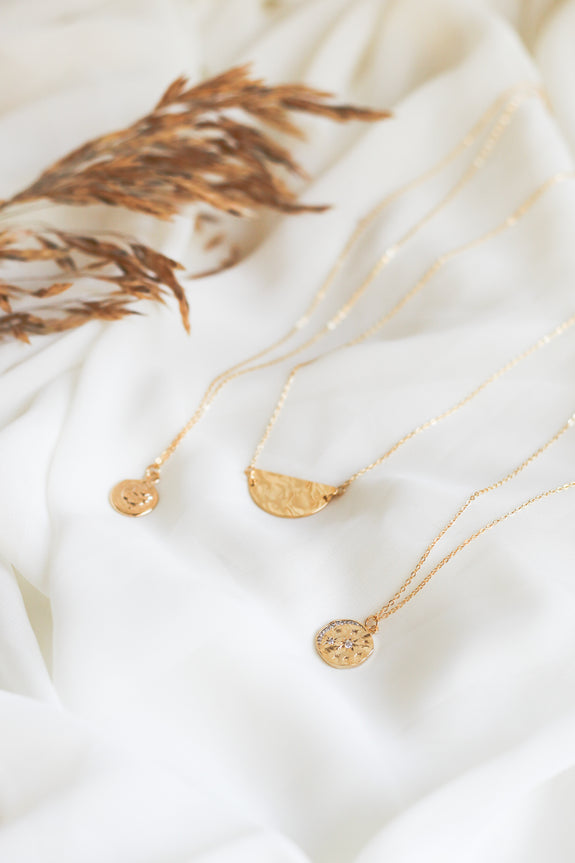 Hammered Pendant Necklace