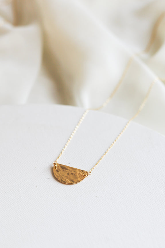Hammered Pendant Necklace