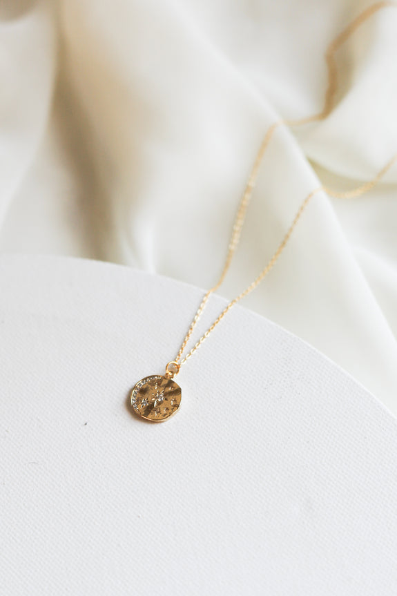 Opal Star and Moon Pendant Necklace